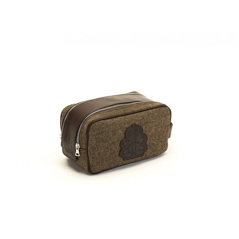 Trousse de Toilette Toile & Cuir Lebeau-Courally