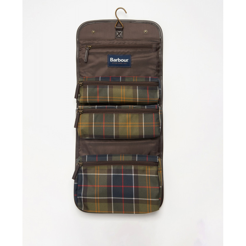 Trousse de toilette tartan à suspendre Barbour