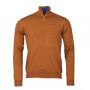 Pull Col Zip Norfolk Merino Laksen