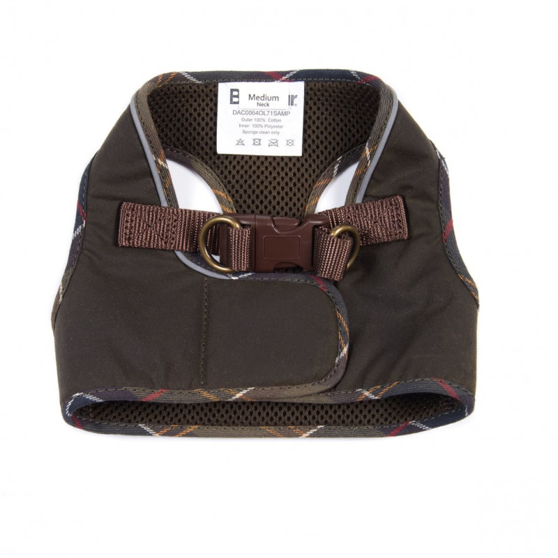 Harnais en coton huilé pour chien Barbour