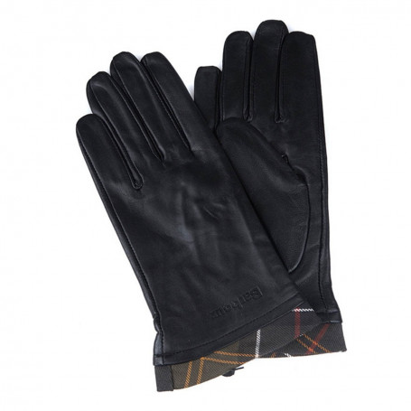 Gants en cuir et tartan femme Barbour