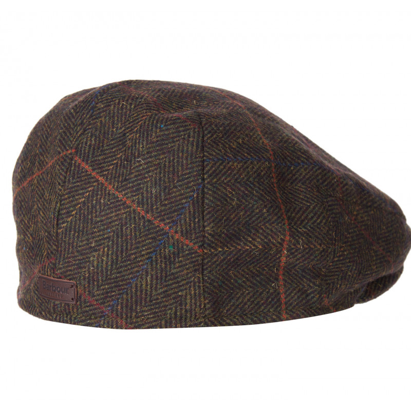 Casquette plate en tweed Wilkin Barbour