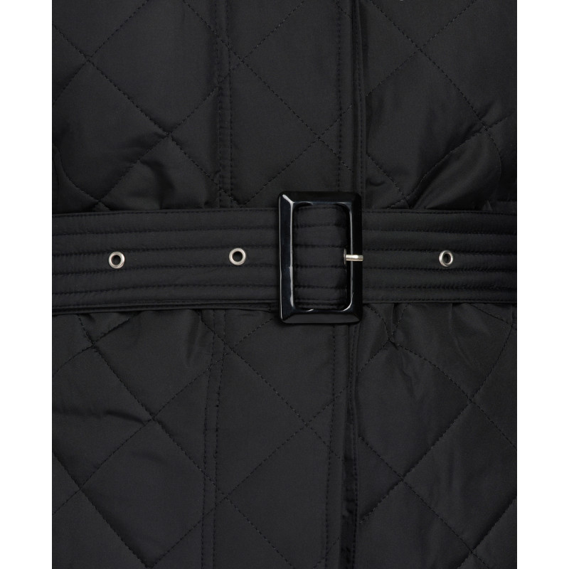 Veste longue matelassée Caledonian femme Barbour