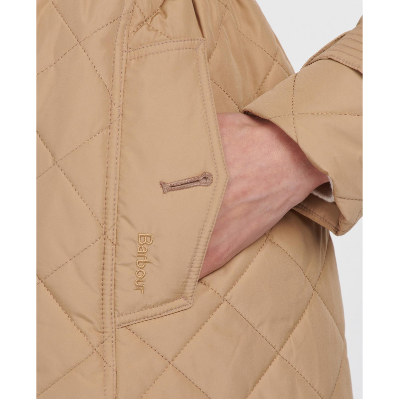 Veste longue matelassée Caledonian femme Barbour