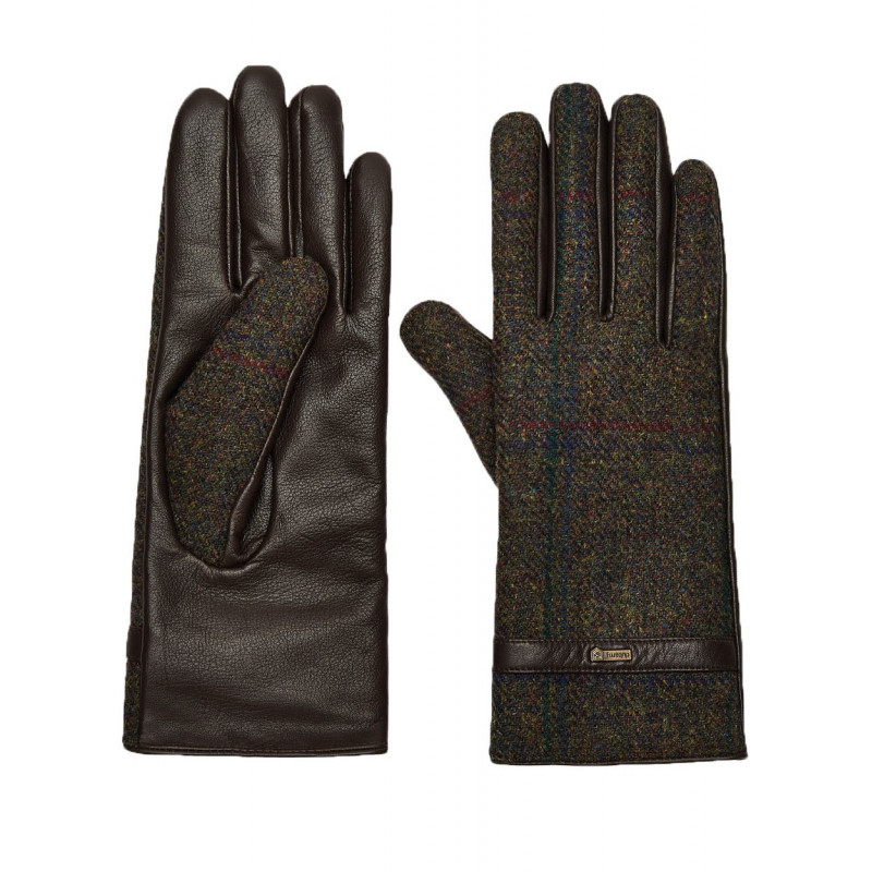 Gants cuir et tweed Ballycastle femme Dubarry