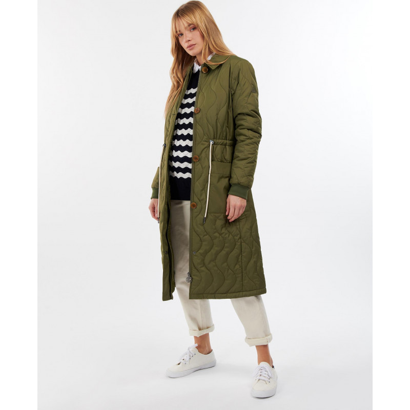 Barbour gewatteerde lange jas Astley voor dames