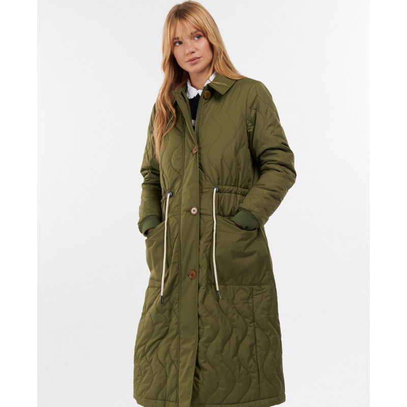 Barbour gewatteerde lange jas Astley voor dames