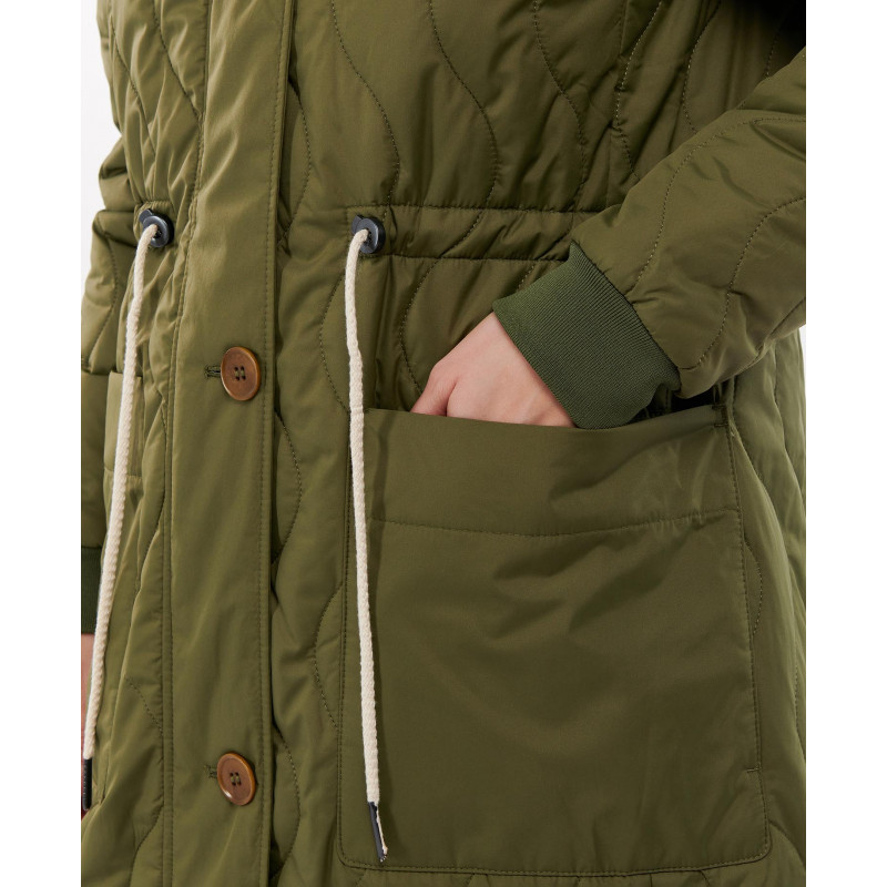 Barbour gewatteerde lange jas Astley voor dames