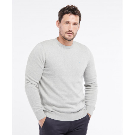 Sweat-shirt à col rond avec logo imprimé Light Grey Marl Homme