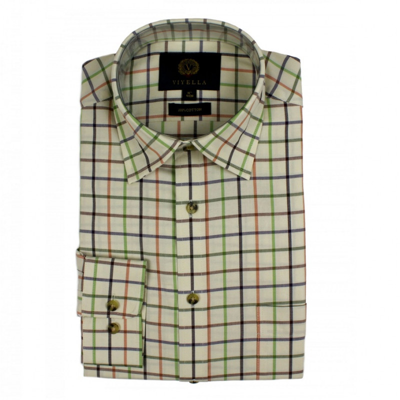 Chemise coton Tattersall Viyella