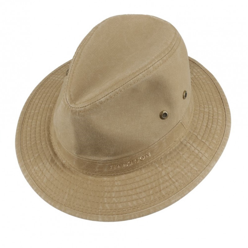 Chapeau Traveller en coton délavé Stetson