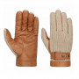 Stetson leren en gebreide handschoenen