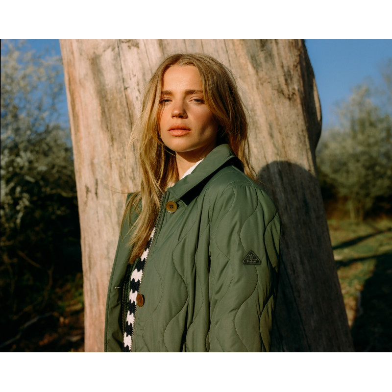 Barbour gewatteerde lange jas Astley voor dames