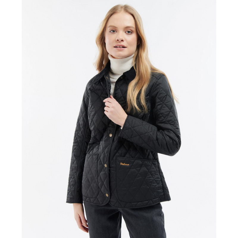 veste matelassee a col rond et fermeture zippee femme imprime vestes