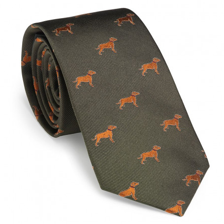 Cravate Laksen motifs " chiens "