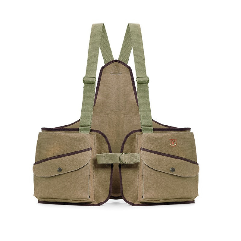 Riserva leder en linnen jachtgilet