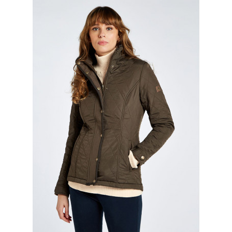 New Look - Veste matelassée sans col - Marron