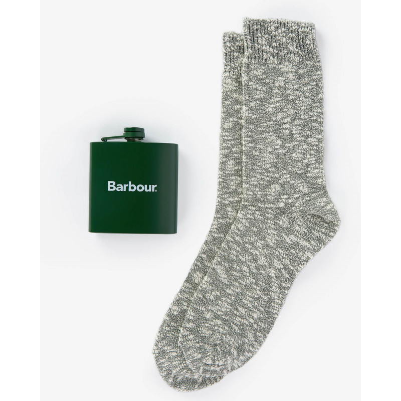 Coffret Flasque et Chaussettes Barbour