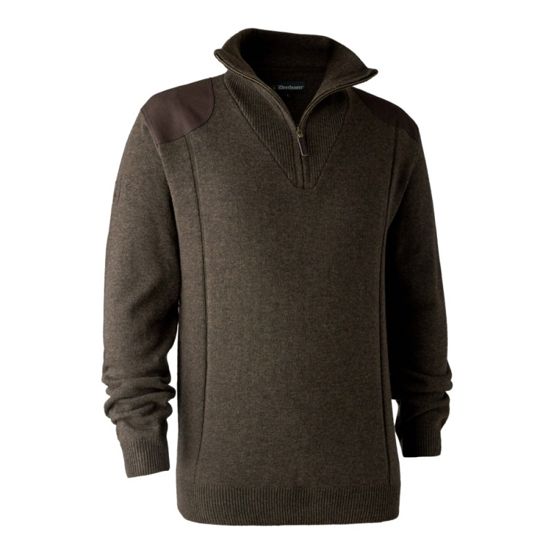 Pull col zippé en laine Sheffield Deerhunter