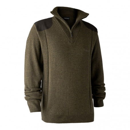 Pull col zippé en laine Sheffield Deerhunter