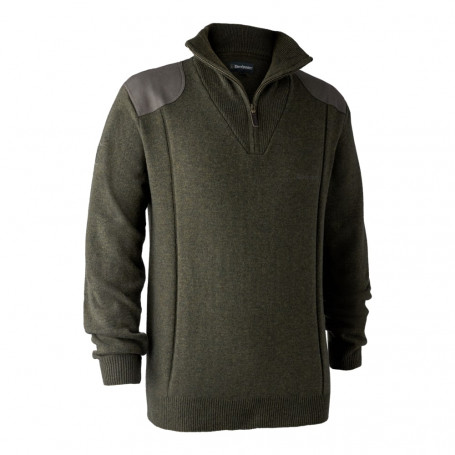 Pull col zippé en laine Sheffield Deerhunter