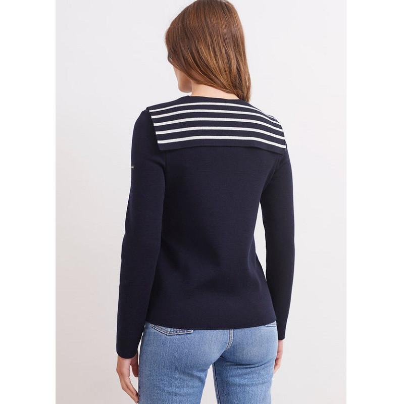 Trui marin Alidade Vrouw Marine Nationale X Saint James