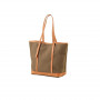 Sac Cabas en cuir et toile Alexandre Mareuil