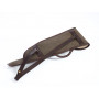 Demi housse Carabine toile taupe/cuir brun foncé Lebeau Courally