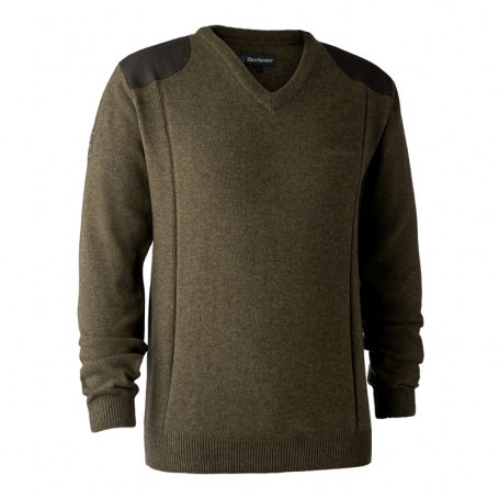 Pull en laine col V Sheffield Deerhunter