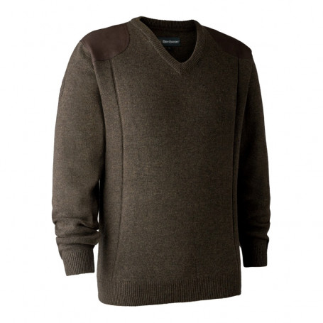 Pull en laine col V Sheffield Deerhunter