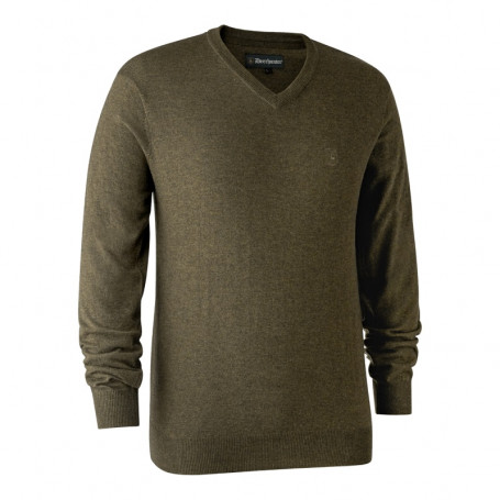 Pull en tricot col V Kingston Deerhunter
