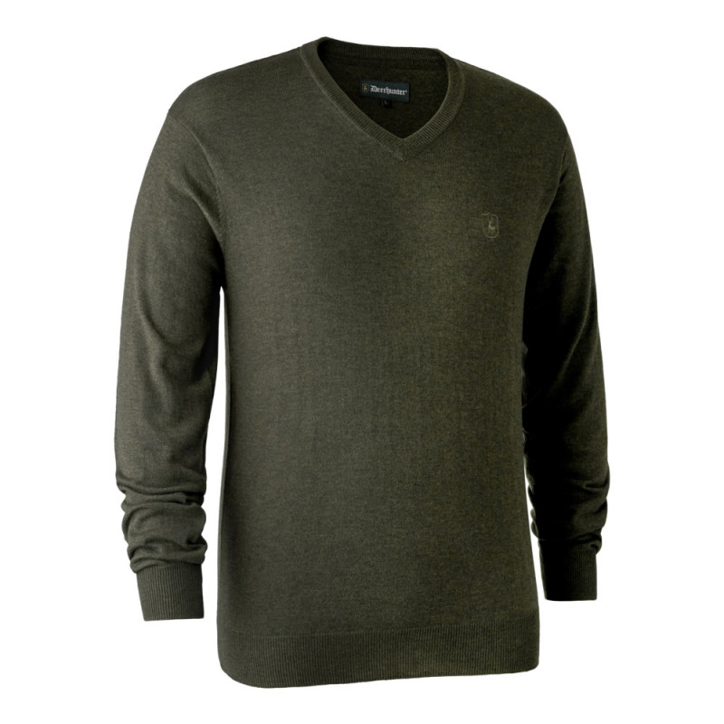 Pull en tricot col V Kingston Deerhunter