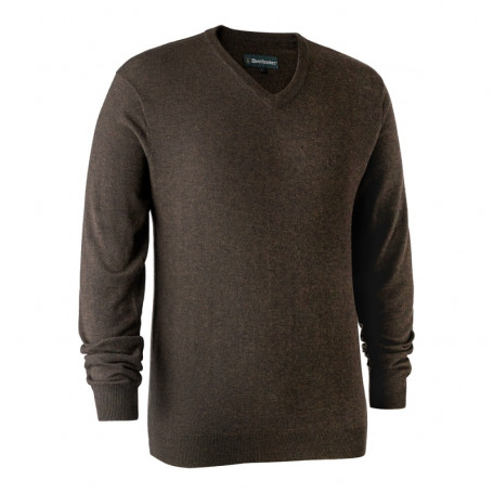 Pull en tricot col V Kingston Deerhunter