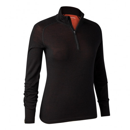 Sous vêtement demi-zippé Quinn Merino Femme Deerhunter
