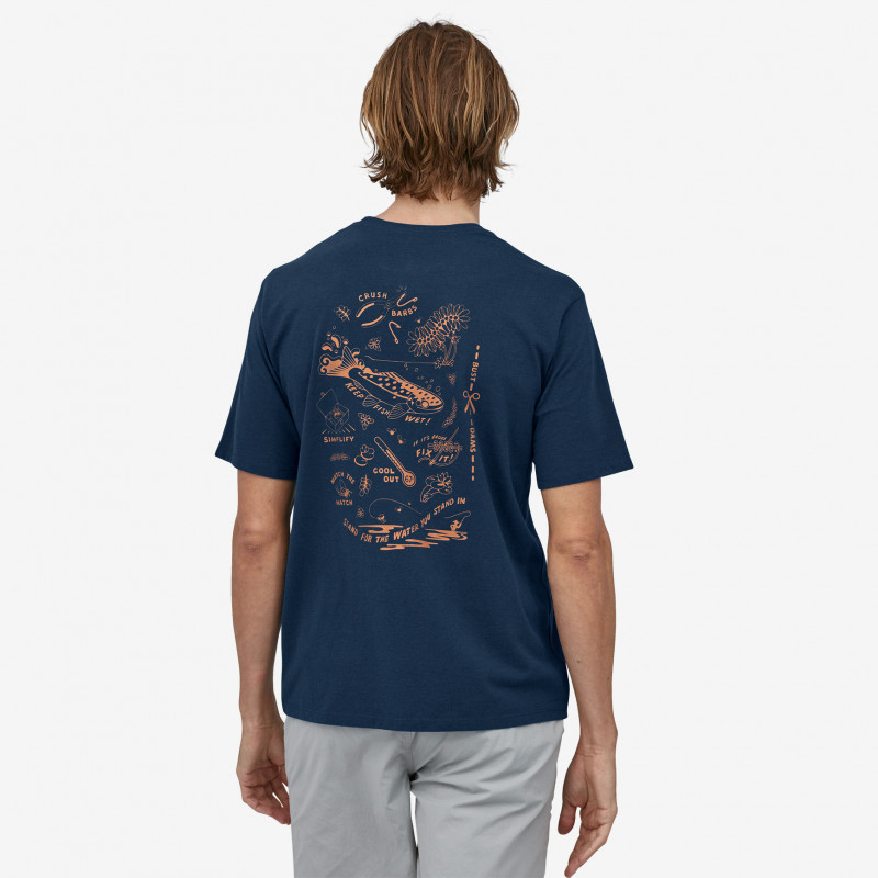 T-shirt Action Angler Verantwoordelijkheidsgevoel Patagonia
