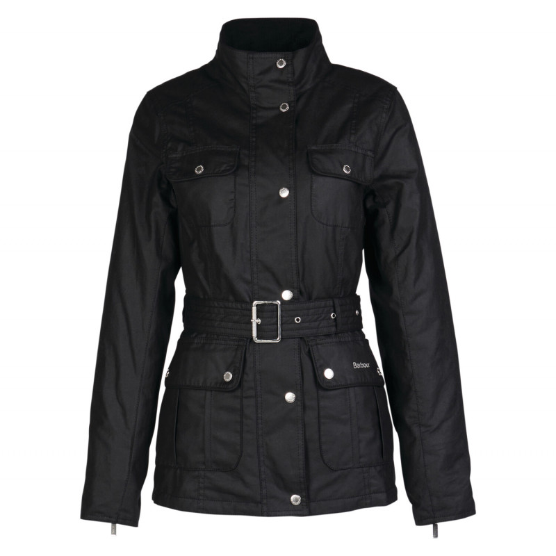 Veste huilée Winter Utility avec ceinture femme Barbour