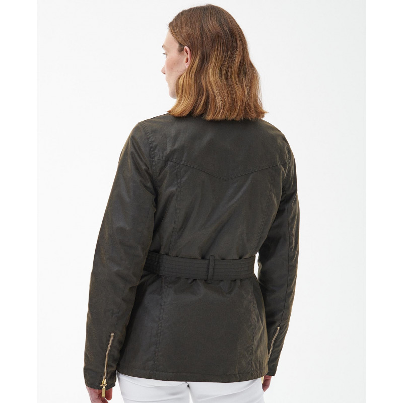 Veste huilée Winter Utility avec ceinture femme Barbour