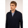 Pull Terre Neuve col zippé Saint James