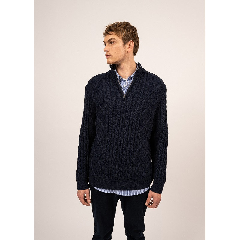 Pull Terre Neuve col zippé Saint James
