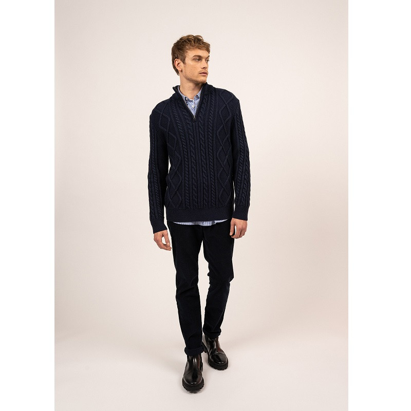 Pull Terre Neuve col zippé Saint James