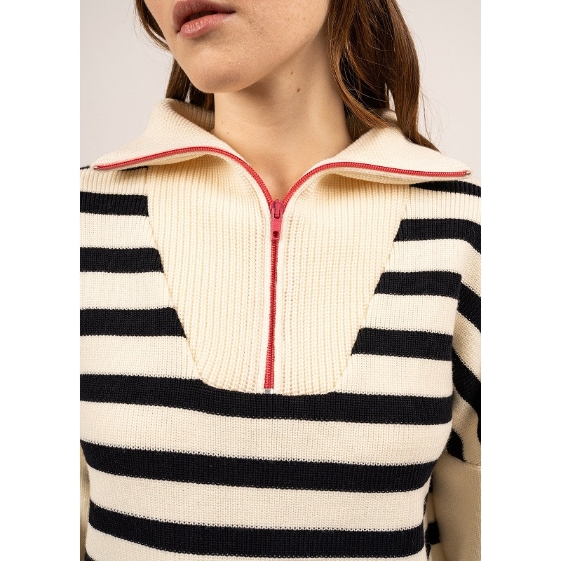 Pull Estaing col zippé femme Saint James