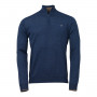 Pull Col Zip Norfolk Merino Laksen