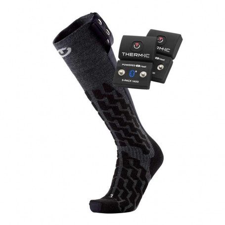 Chaussettes chauffantes Heat Fusion uni et batteries Therm-ic