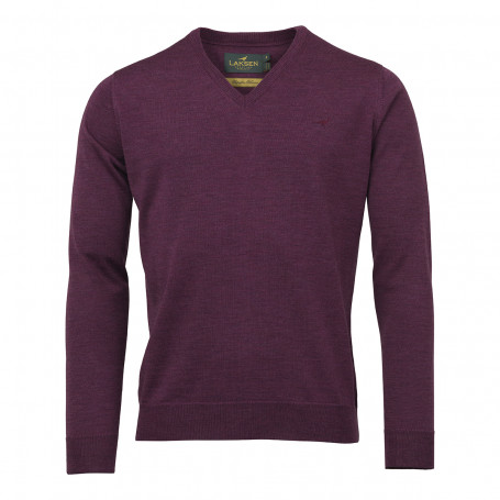 Pull Col V Sussex Merino Laksen