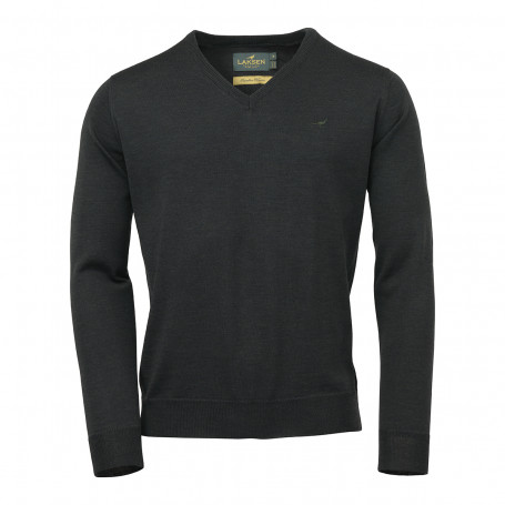 Trui Col V Sussex Merino Lakens