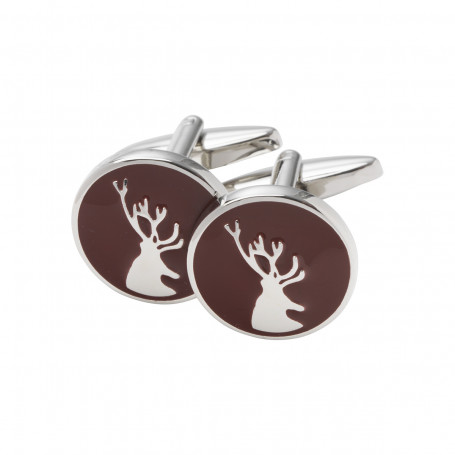 Boutons de Manchettes motif cerf Laksen