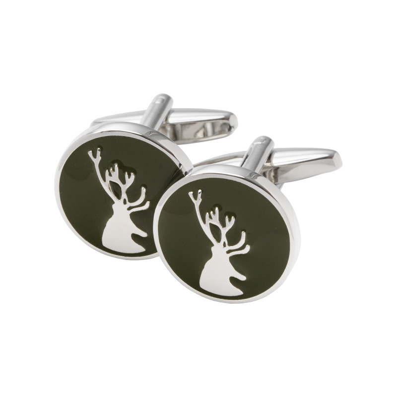 Boutons de Manchettes motif cerf Laksen