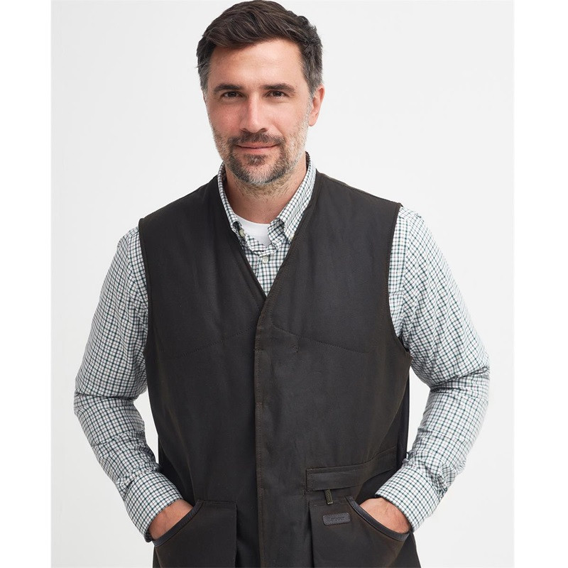 Gilet en coton huilé Alwinton Barbour