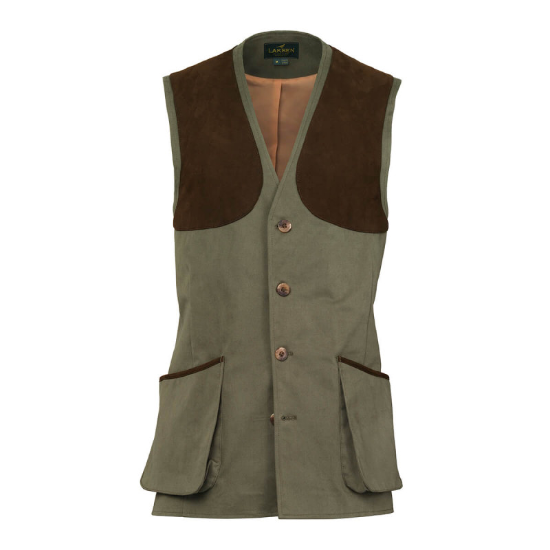 Gilet De Chasse Ratcatcher En Tweed Vert Chevrons - Taille 46 - Homme