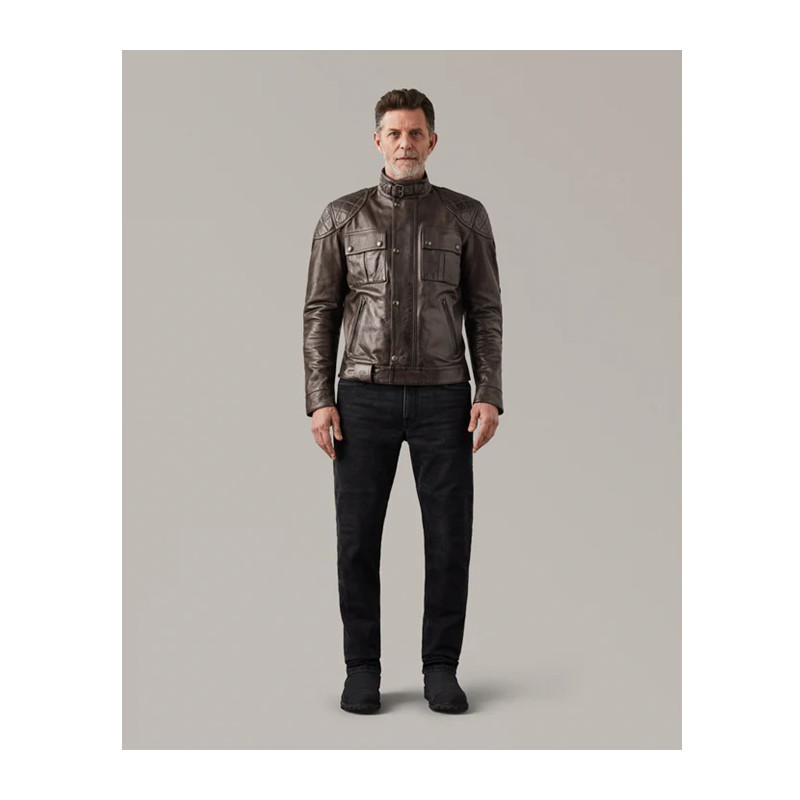 Veste en cuir Motard Brooklands Belstaff